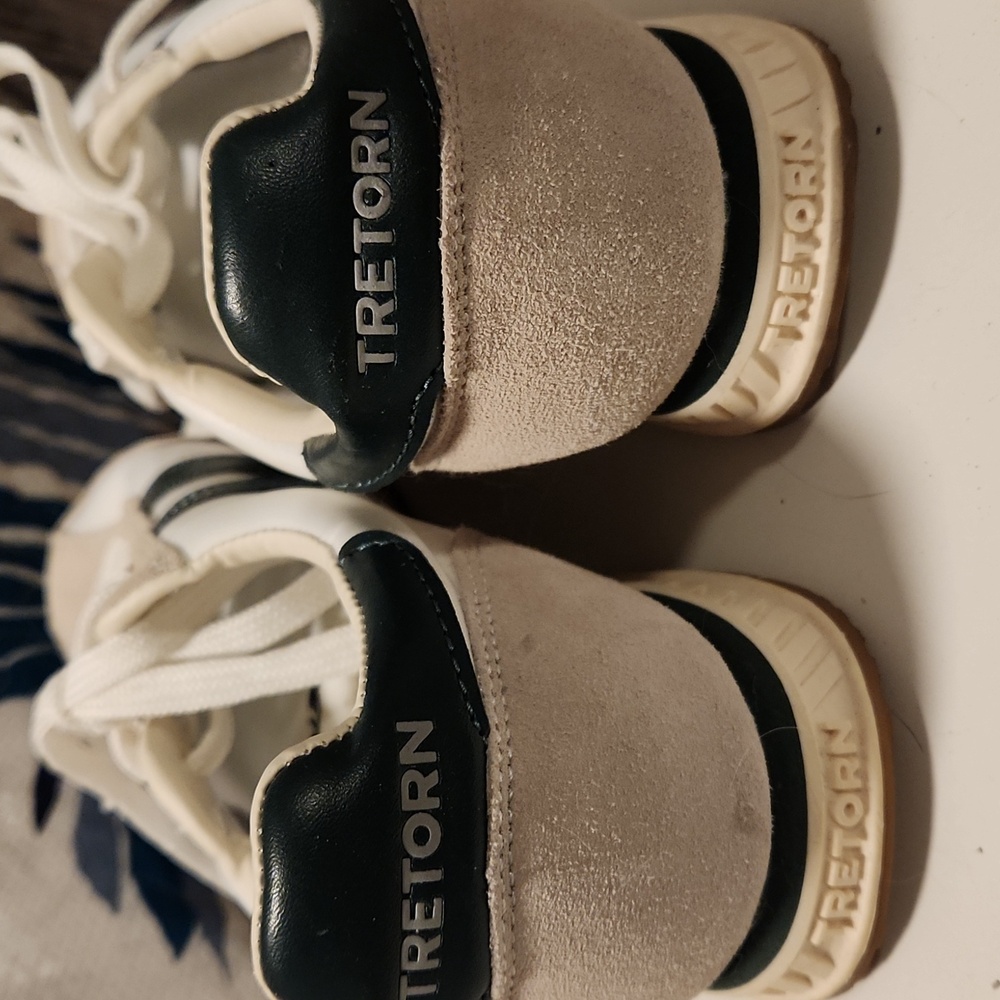 Tretorn Rawlins Vintage White and Green Lace-up Sneakers - Picture 5 of 5